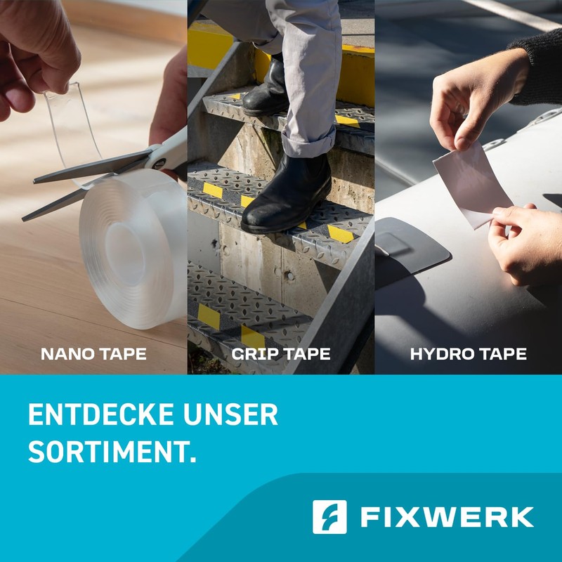 FIXWERK Nano Tape, Double-Sided Nano Tape, Extra Strong, 3 Metre