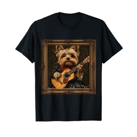 Biewer Yorkshire Terrier Guitar Dog T-Shirt