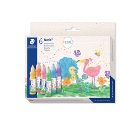 STAEDTLER 8853 Tempera Metallic Cardboard Folding Box with 6 Bottles in Assorted Metallic Colours, 8853M C6