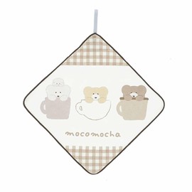 Marushin 1955004200 Looped Towels, Set of 3, Hokkori Mokomoka Natural Basic Character, Kindergarten Entrance Goods, Preparation for Kindergarten, Elementary School, Girls