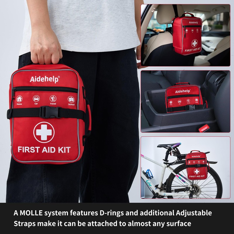 520 Pieces Premium First Aid Kit - Large Emergency Medical