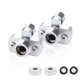 KLEHOPE Mixer Shower, 2 Pieces Bar Shower Fixing Kit, Shower Connector Shower Fixing Kit, for Adjusting Water Valve, Water Leak Problems