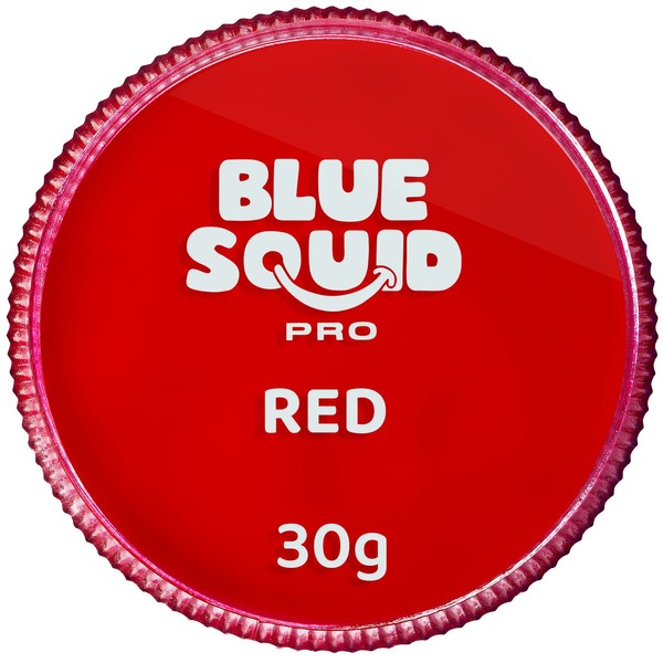 Blue Squid PRO Make-Up Face Paint and Body Paint, Classic Red 30 g, High Quality, Professional, Water-Based Single Container, Face and Body Paint for Adults, Children and SFX