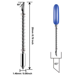 BFVV 30 PCS 60 degree Cutter Blades Lettering Blades for Graphtec Cutting Plotter - Compatible with Cricut Explore/Maker Series -Cuts Chipboard, Leather, Fabric, Felt,etc