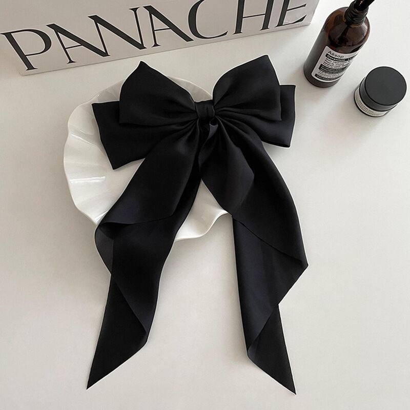 Silky Satin Hair Bows 2 Pcs Big Hair Bows for