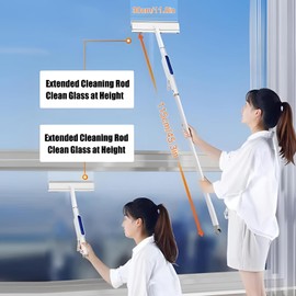 Haibinsuo Squeegee for Window Cleaning with Spray, 2024 New Double-Sided Spray Expansion Window Cleaner with 3 Replaceable Cloth, Household Cleaning Tools for Window, Bathrooms, Mirrors A