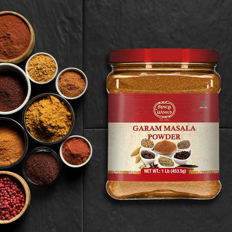 Spicy World Garam Masala Powder 1 Pound Bulk Jar -