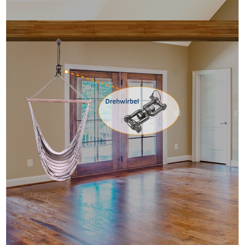Kliffhanger Swivel with Ball Bearing for Hanging Chairs up to