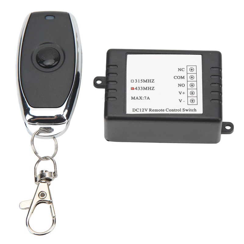 DC12V Remote Control Switch Battery Disconnect Switch Black Shell Portable