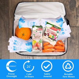 Wytino Paquetes de Hielo en Gel, 10 Piezas de Bolsas de Hielo Reutilizables Bolsas de enfriamiento de Gel para Alimentos Verdura Vino Cuidado del Dolor Uso Industrial (200ml)