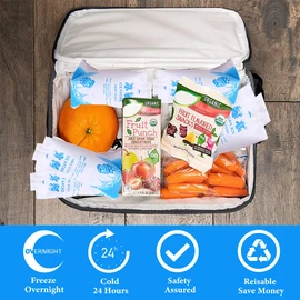 Wytino Paquetes de Hielo en Gel, 10 Piezas de Bolsas de Hielo Reutilizables Bolsas de enfriamiento de Gel para Alimentos Verdura Vino Cuidado del Dolor Uso Industrial (200ml)
