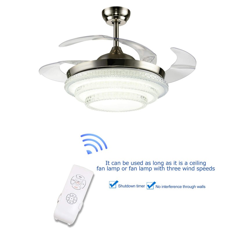 Atyhao Ceiling Fan Lamp Remote Control Kit with Receiver, Timer