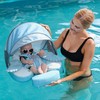 Mambobaby Float Add Tail Baby Swim Float with Canopy Solid