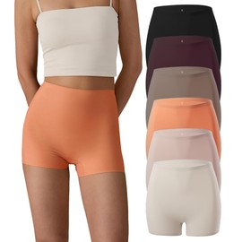 SHARICCA BoyShorts Panties for Women Seamless Soft Boy Shorts Underwear Short Boxer Briefs Anti Chafing, 6P15,M