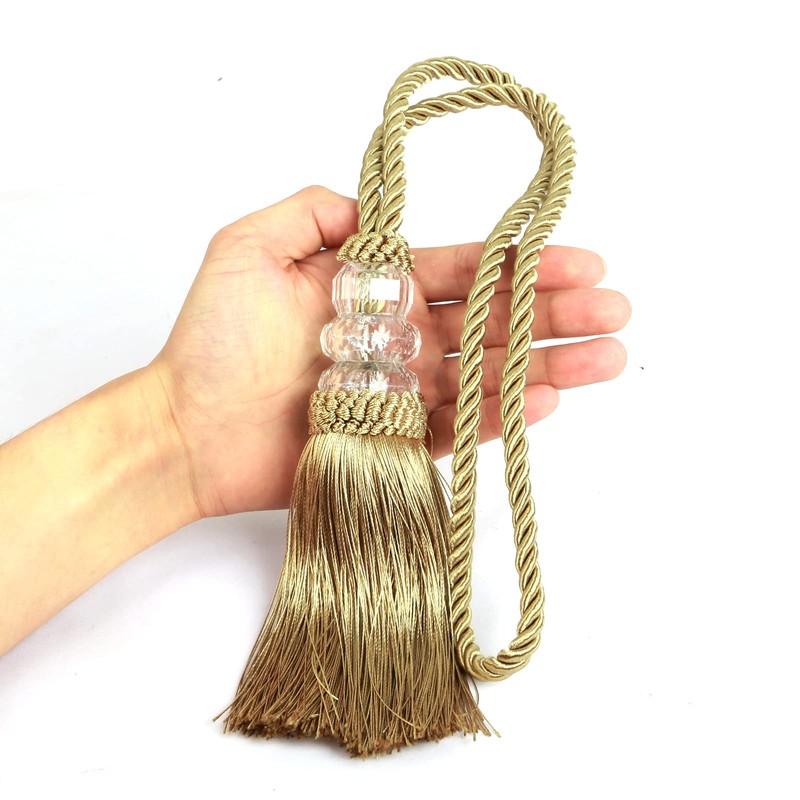 HedongHexi Curtain Tiebacks with Tassel, Outdoor Elegant Decorative Curtain Holdback,Modern