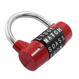 Coufce Letter Combination Lock Gym Locker Safety Padlock Sports Locker Outdoor Waterproof Padlock Master Combination Lock Master Lock Combination Padlock(Red)