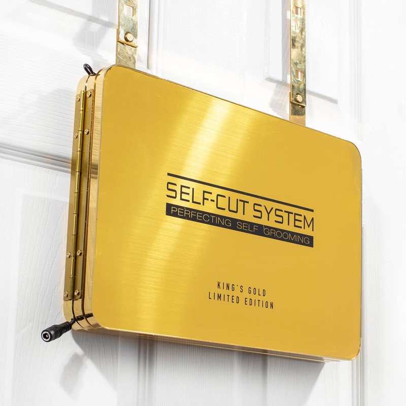 Self Cut System Gold Plated 3 Way Mirror with Lights