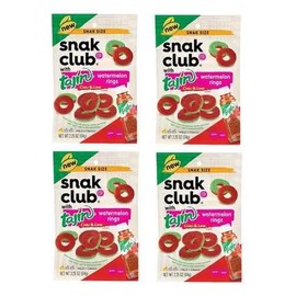 Snak Club Tajin Watermelon Rings, Chili & Lime Gummy Snacks, Mild in Heat Bold in Flavor, Gluten-Free Snack, 2.25oz,(Pack of 12)