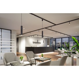 Paulmann ProRail3 95529 Rail System Purell GU10 Max. 10 W 230 V Black Rail Systems Ceiling Rail Metal Plastic