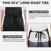 NLUS Extra Large Aprons for Men, Adjustable Black Chef Apron