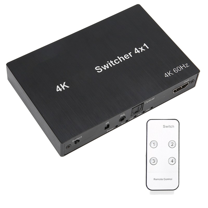 4Kx2K HD Multimedia Interface Switch 4X1 Mouse Keyboard Control Video