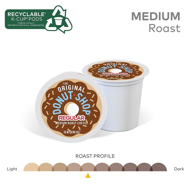 The Original Donut Shop Regular K-Cups, Medium Roast Coffee Pods