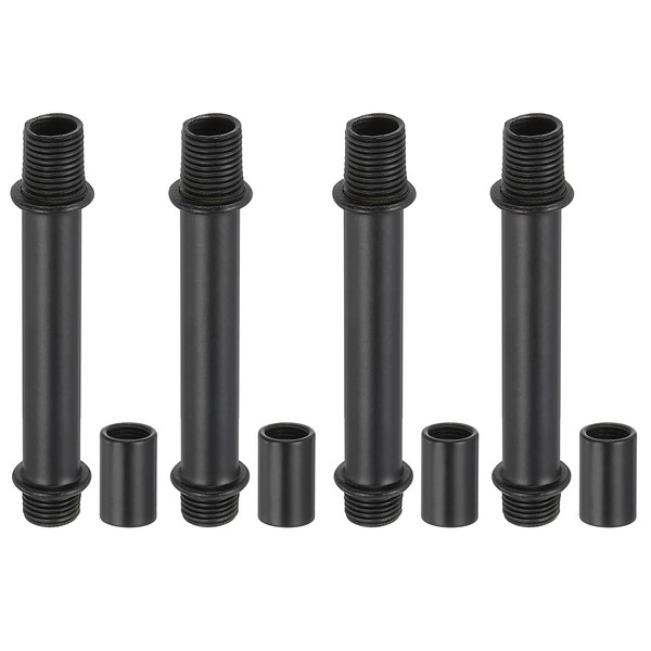 PATIKIL Straight Pipe Lamp Stems Rod Kit, 4Set M10 Carbon