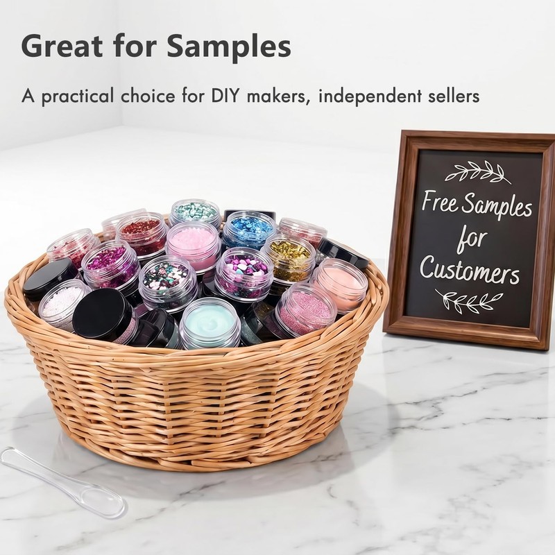 5 Gram Sample Containers 50 Count Small Travel Containers with