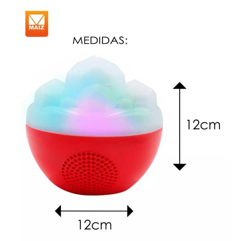 Maíz Bocina Radio Fm Recargable Usb Bluetooth Luz Led Portatil