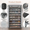 LANTEFUL Shoe Rack with Covers 10 Tier Tall Shoe Rack