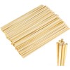 WORSETUY 120 PCS Wooden Dowel Rods, 6mm Diameter Round Bamboo