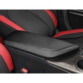 INTGET Car Center Console Armrest Cover for Toyota Camry Accessories 2018-2024 2019 2020 2021 2022 2023 Interior Camry SE/XSE Arm Rest Seat Cover Middle Console Lid Protector (Carbon Fiber Texture)