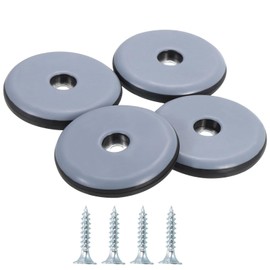 sourcing map Furniture Sliders, 4Pcs 2" - PTFE Round Chair Leg Floor Protectors, Screw-On Furniture Pads with Screw, Chair Glides for Carpet Hardwood Floors