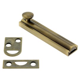 IDH by St. Simons idh by St. Simons 11043-005 Professional Grade Quality Genuine Solid Brass Surface Bolt with 7/16-Inch Throw, 3-Inch, Antique Brass
