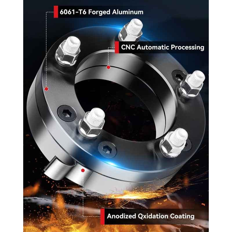 YIZBAP 2PCS 6x5.5 to 5x5.5 LugCentric Wheel Adapters for GMC