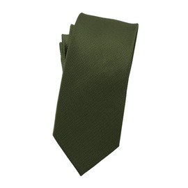 LEVAO Lovacely Solid Color Skinny Ties - Multiple Colors Formal Neckties Olive Green 6cm