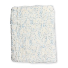 PIPPI Unisex Baby 8 Pack Cloth Nappies / Swaddles / Burp Cloths, Air Blue, One Size, Air Blue