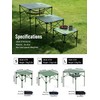 iClimb Lightweight Stable Alu. Folding Square Table Roll Up Top