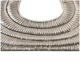 Deco 79 Aluminum Metal Geometric Decorative Vase Circular Centerpiece Vase with Linear Etchings, Flower Vase for Home Decoration 12" x 2" x 10", Silver