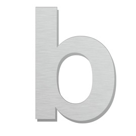 Ywonoby Edelstahl Hausnummer - Wetterfest und Pflegeleicht - Metallic Mattes Silber Finish - Moderner Schwebender Aussehen und Einfache Installation - H?he 102 mm - b