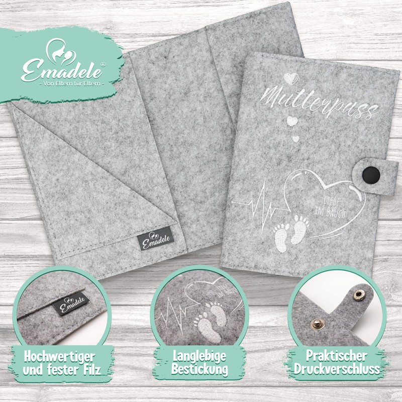 Emadele Maternity Log Protective Cover 'Love in the Belly' Made