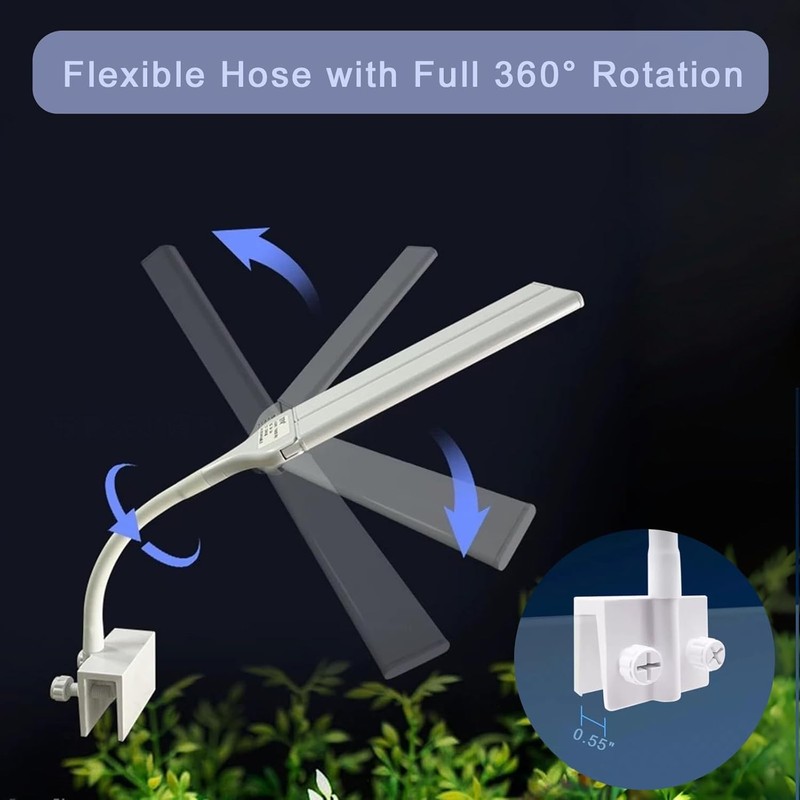 Led Aquarium Light Clip on Fish Tank Light Full Spectrum