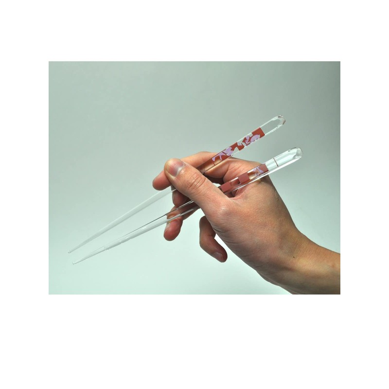 Aoba 523024 Chopsticks, Dishwasher Safe, Clear Chopsticks, Checkered Ultraman, Red,