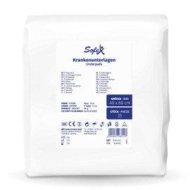 Disposable Bed Pads Incontinence Pad Disposable Bed Pads Incontinence Pad Disposable Pads Changing Mats Puppy Pads (40 x 60 cm, 25)