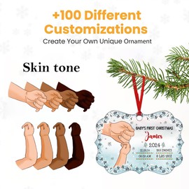 Customized Baby's First Christmas Ornament 2024, Baby First Christmas Ornament, 1st Christmas Ornament 2024 Baby, First Christmas Ornament Gift, Babys 1st Christmas Ornament