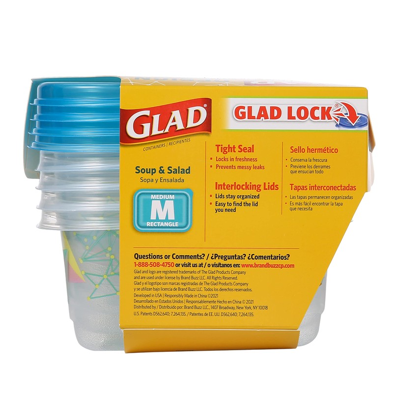 Glad GladWare Design Series Food Storage Containers - Medium Rectangle