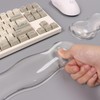 Clear Gel Wrist Rest for Keyboard, White Silicone Keyboard Wrist