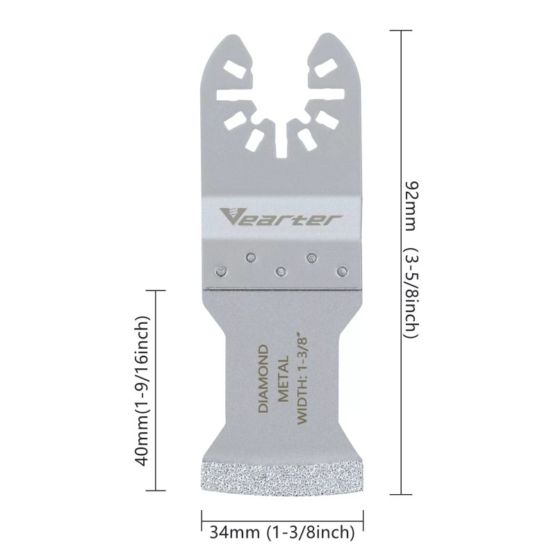 Vearter 3pc Oscillating Multi Tool Blade Diamond Saw Blades Set