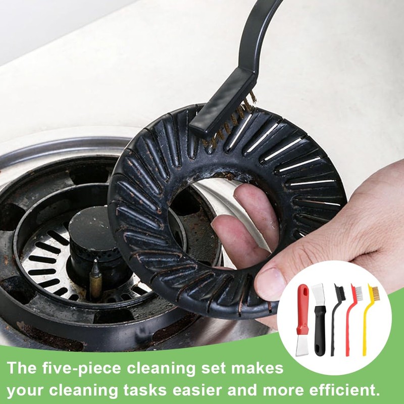 DLPRK 5 Piece Wire Brush Set, Stainless Steel Brass and