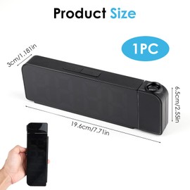 OIHCAZ Projection Alarm Clock, Digital Clock with 180° Rotatable Projector and 3 Adjustable Brightness Multifunction Large Size Screen with Time Date Temperature Display